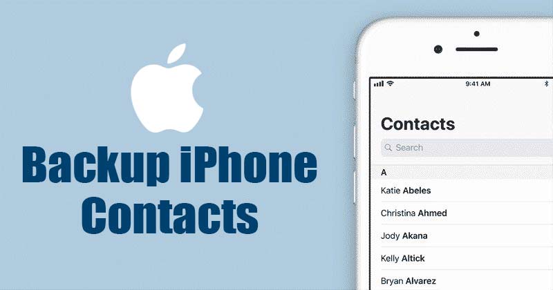 How To Backup iPhone Contacts (2 Methods)