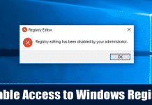 How to Disable Access to Windows Registry