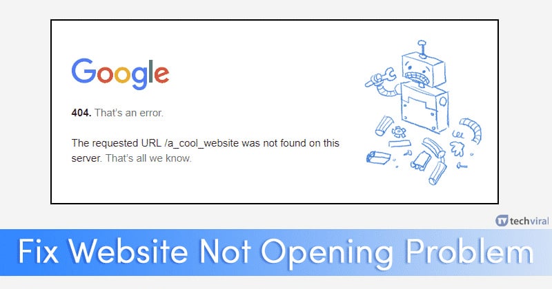 Why will Google not open websites?