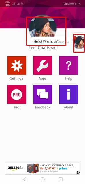 How To Get Facebook Messenger Type Chat heads On Any Android App - 79
