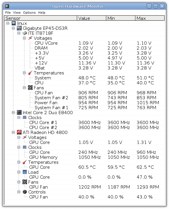 temp hardware monitor pc