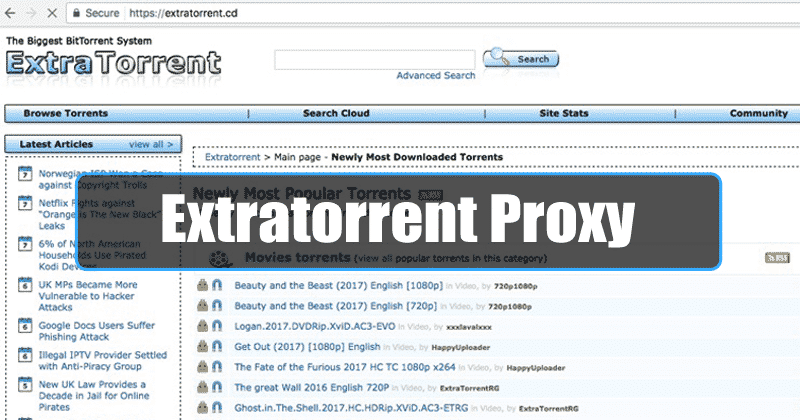 extratorrent cc main page