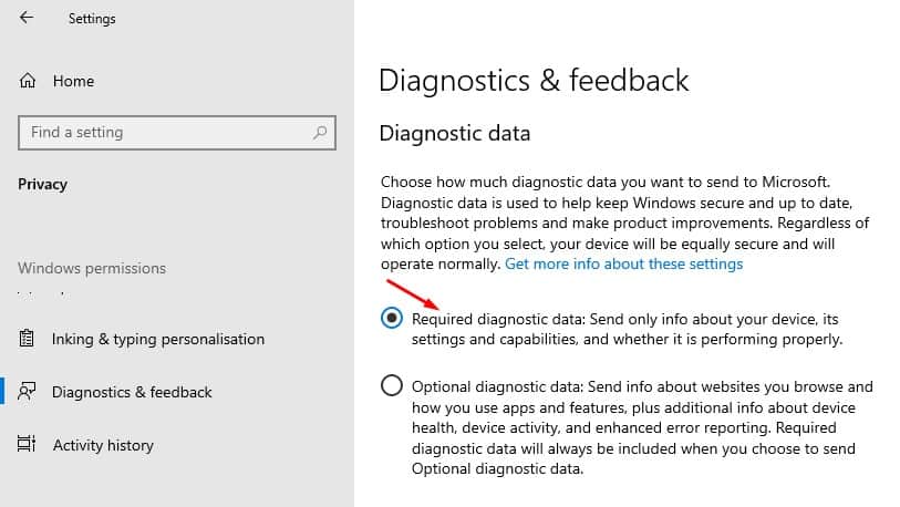 Change how much data you send to Microsoft