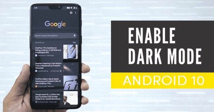 How To Enable Dark Mode On Android 10