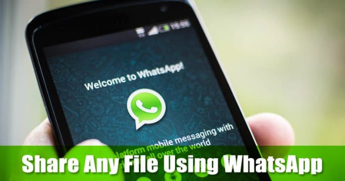 How To Share Almost Any File Using WhatsApp