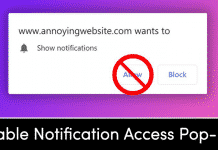 How to Stop Websites from Requesting Notification Access