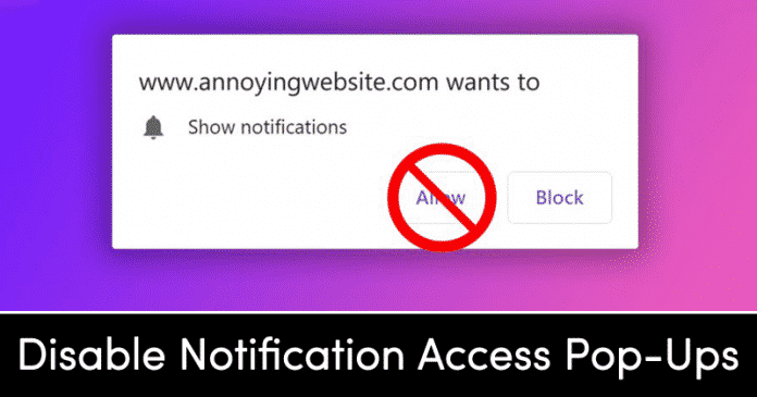 How to Stop Websites from Requesting Notification Access
