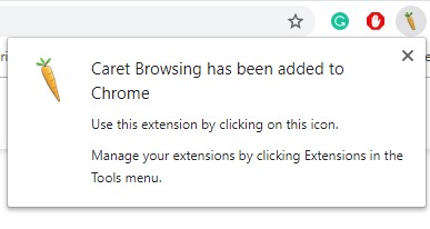 Povolte procházení Caret v prohlížeči Google Chrome