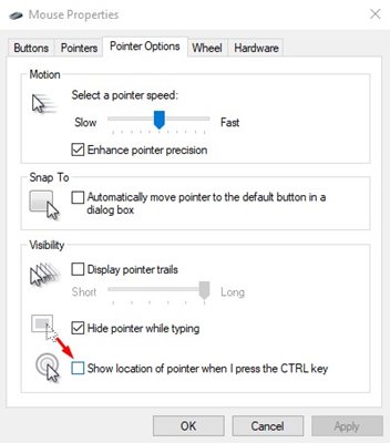 Enable Locate the Cursor on CTRL