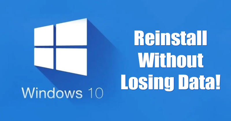 How To Reinstall Windows Without Losing Data