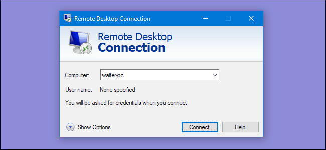 Windows Remote Desktop Connection