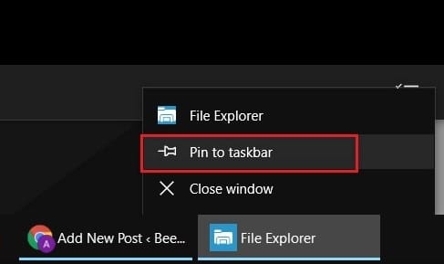 Pin To Taskbar for Quick Access