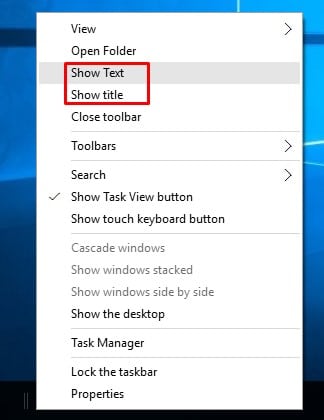 Icon Taskbar Windows Rata Tengah