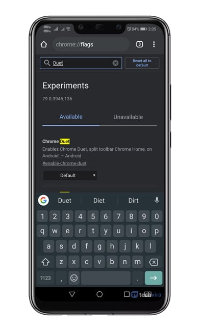 How To Enable The New Duet Menu Of Chrome Browser On Android - 69