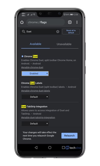 How To Enable The New Duet Menu Of Chrome Browser On Android - 98