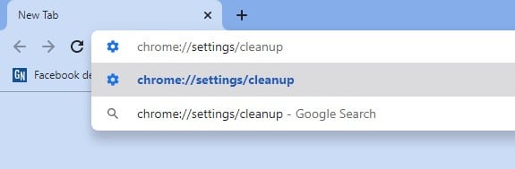 Enter the Given string in URL Bar and Press Enter button
