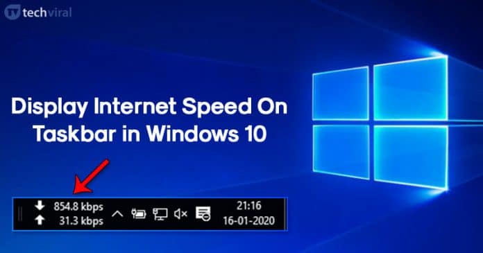 How to Display Internet Speed on Taskbar in Windows 10
