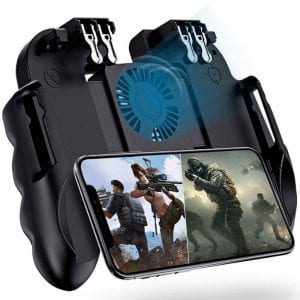 4 Trigger Mobile Game Controller with Cooling Fan for PUBG