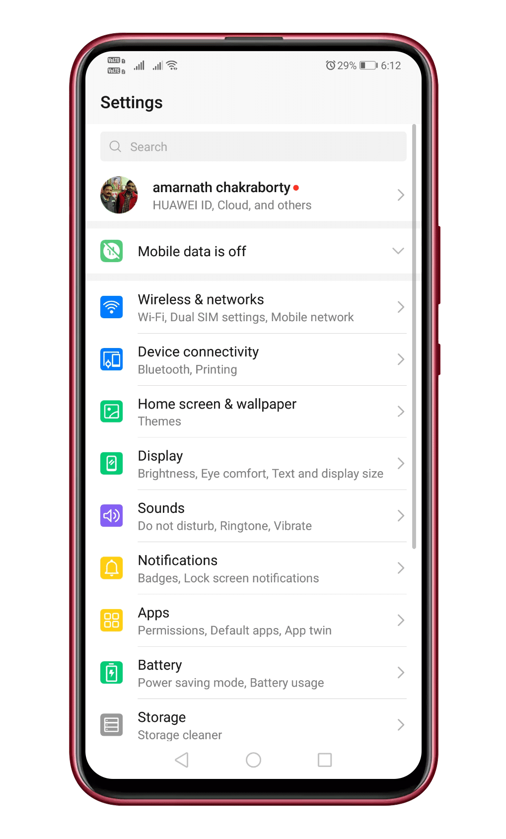 Open Settings on your Android