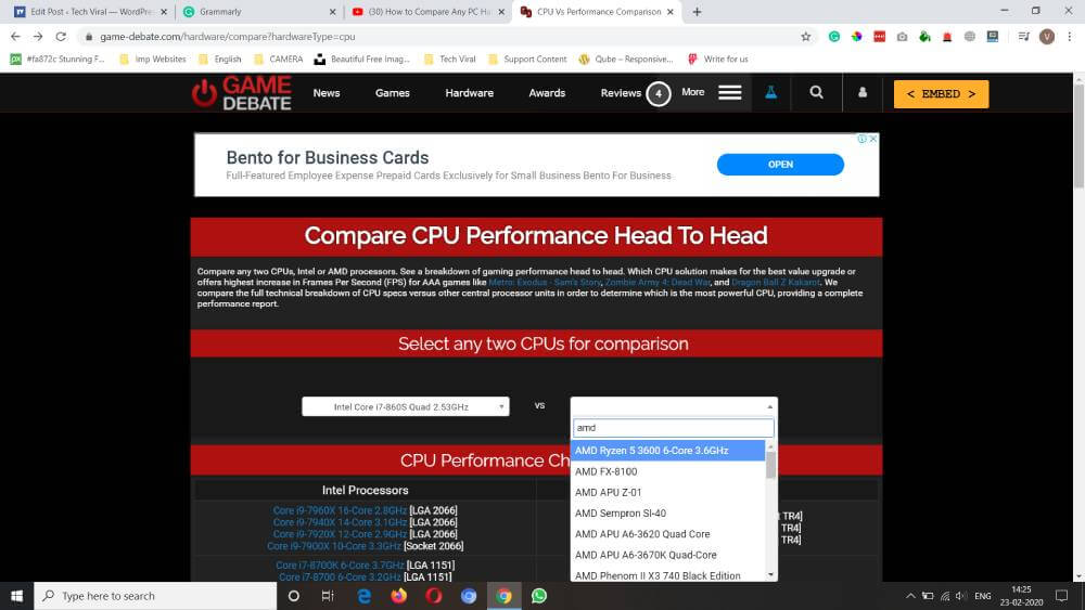 Compare Any PC Hardware Online