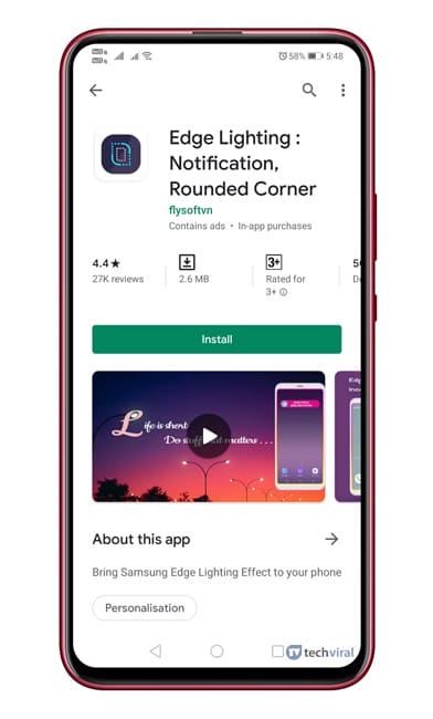 How To Get Edge Lighting Feature on any Android Device - 18