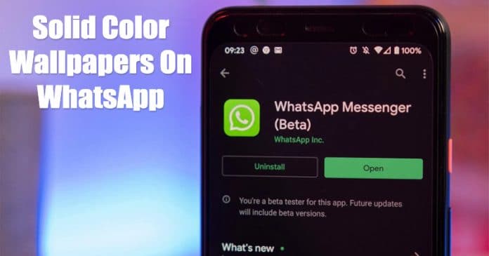 How To Use New Solid Color Wallpapers On WhatsApp Dark Mode
