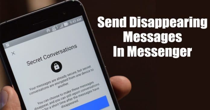 Cómo enviar mensajes que desaparecen en el Facebook Messenger