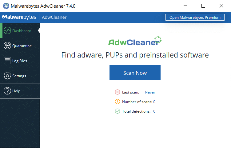 Use ADWCleaner