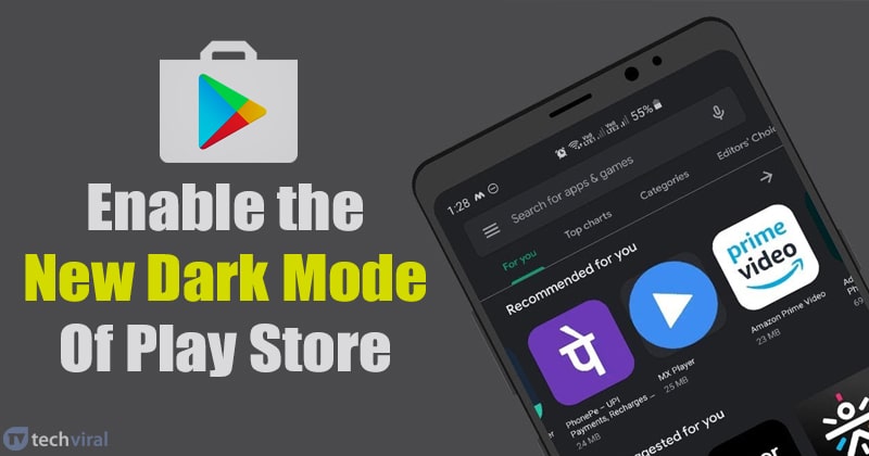 كيفية تمكين الوضع المظلم الجديد Google Play Store 75