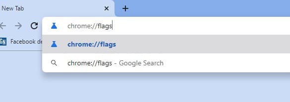 Írja be a chrome://flags címet