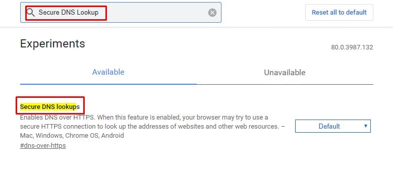 How To Enable DNS over HTTPS in Google Chrome Browser - 85