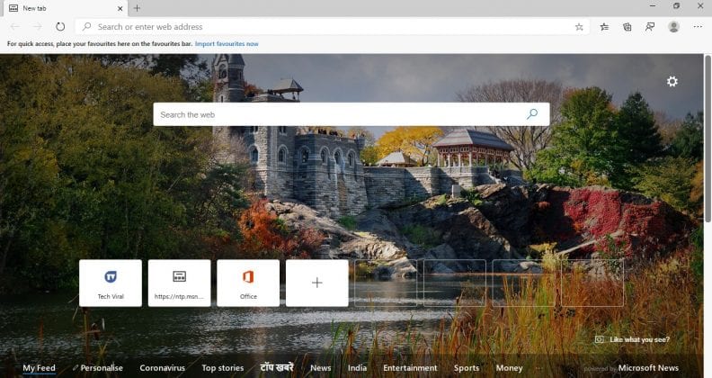 How To Customize the New Tab Page Of Edge Browser