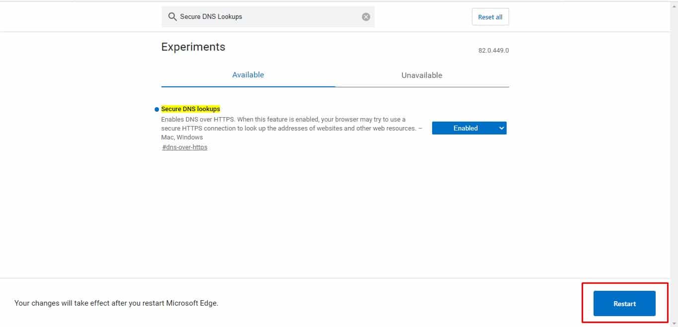 How To Enable DNS Over HTTPS in Microsoft Edge Browser - 89