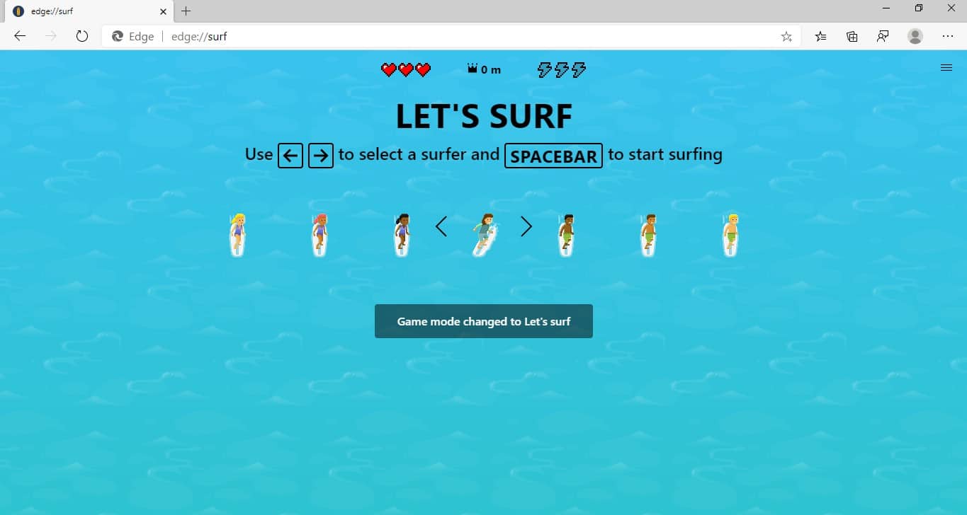 The new surfing game