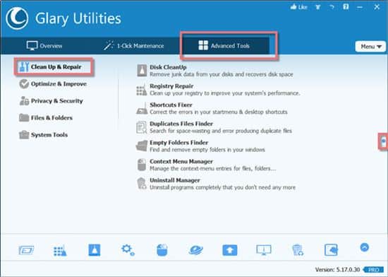 instal Glary Utilities Pro 5.208.0.237