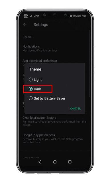 How To Enable the New Dark Mode Of Google Play Store - 86