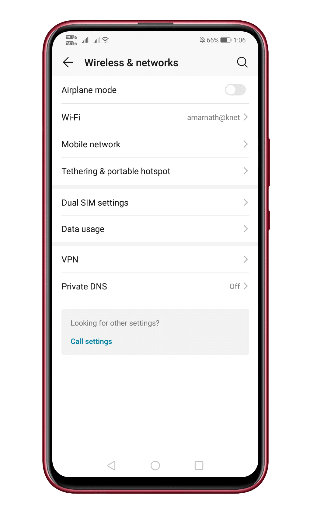 Tap on the 'Private DNS' option