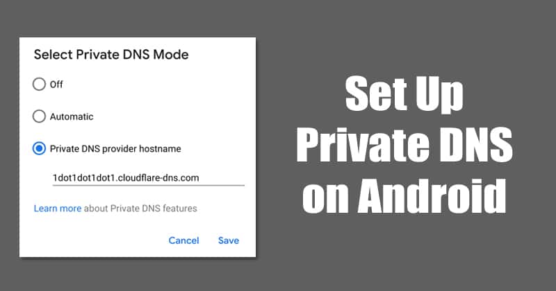 إليك كيفية إعداد DNS خاص على Android 189