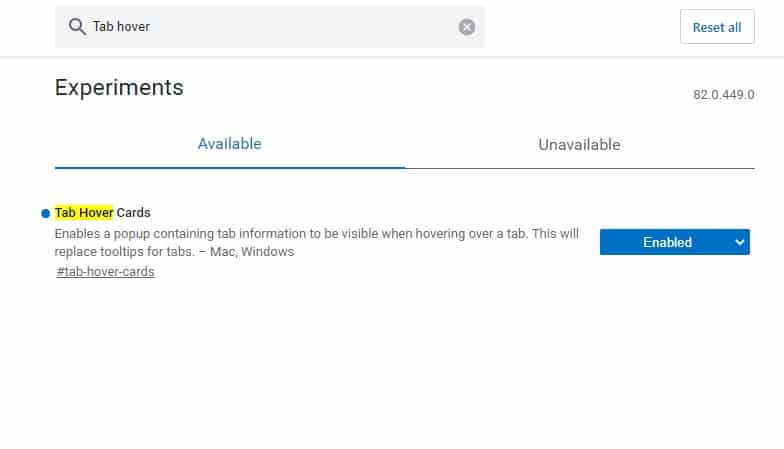 How To Enable Tab Hover Cards in Microsoft Edge - 82