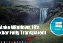 How To Make Windows 10's Taskbar Fully Transparent
