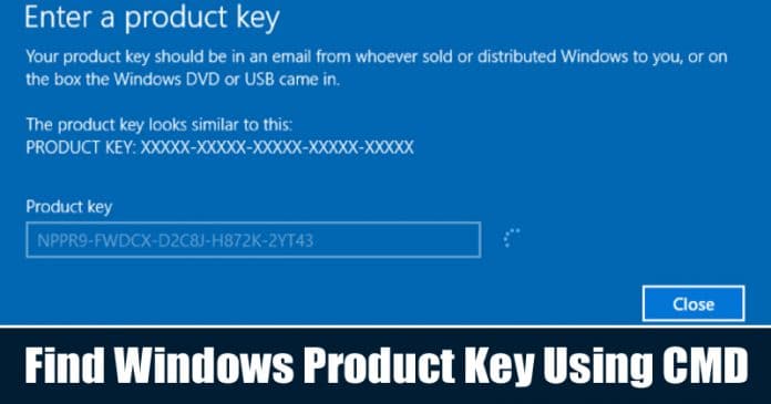 How To Find Windows 10 Product Key Using Command Prompt