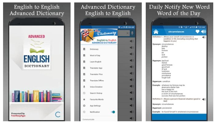 Offline Advanced English Dictionary and Translator by FreeSharpApps