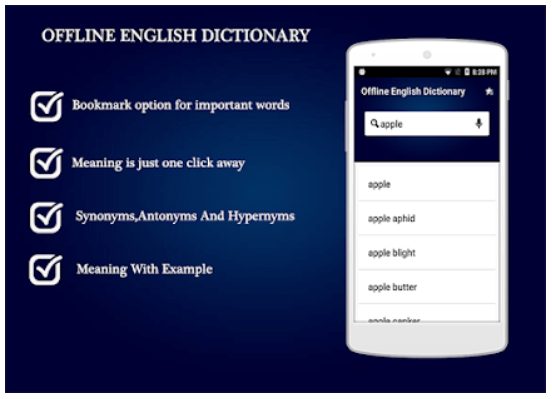 Offline English Dictionary By Click apps