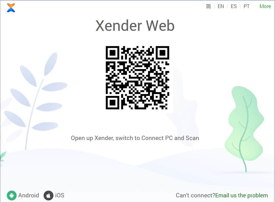 Using Xender Web