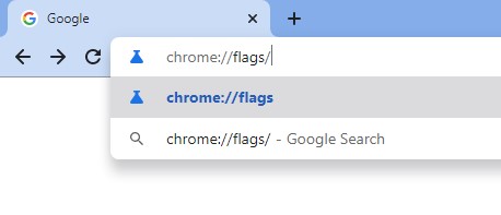 Zadejte „Chrome://flags“