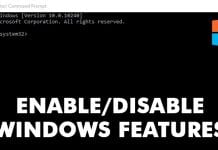 How to Enable/Disable Windows Features via Command Prompt