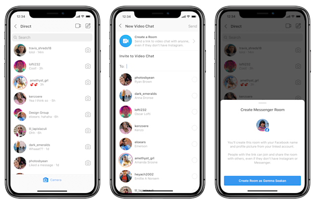 Instagram Gets Messenger Rooms Integration to Enable Group Video Chats