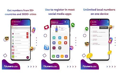 Numer eSIM - free phone number for verification app