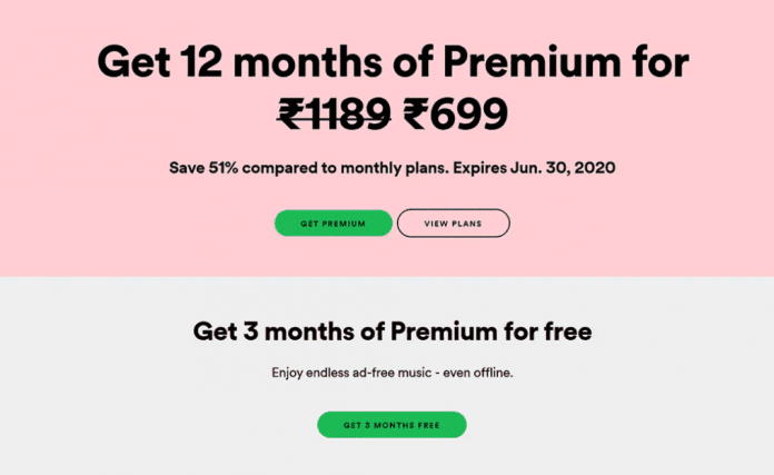 how to get 1 month free spotify premium