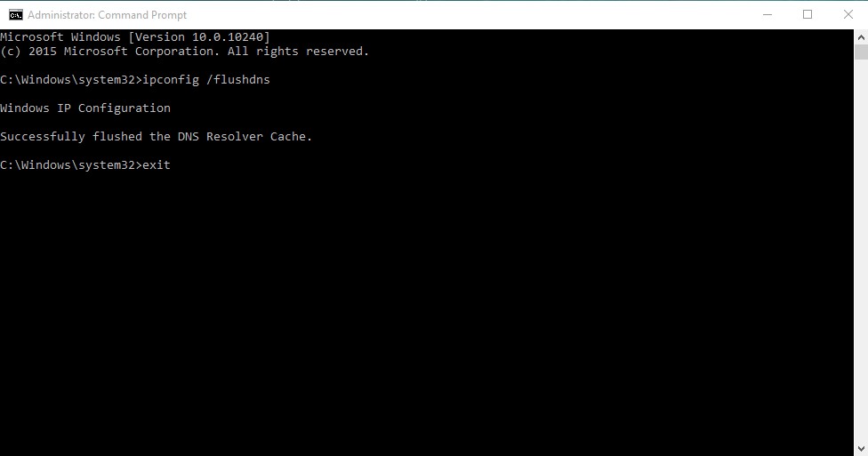 Type in 'exit' on the command prompt